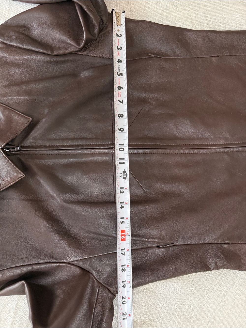 Vintage Late 90s Wilson’s Leather Maxima Brown Full-Zip Jacket - L - Picture 11 of 13